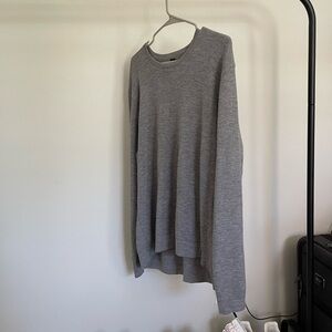 Lululemon Alpine Air Crew Heathered Core Grey Merino Wool size XXL